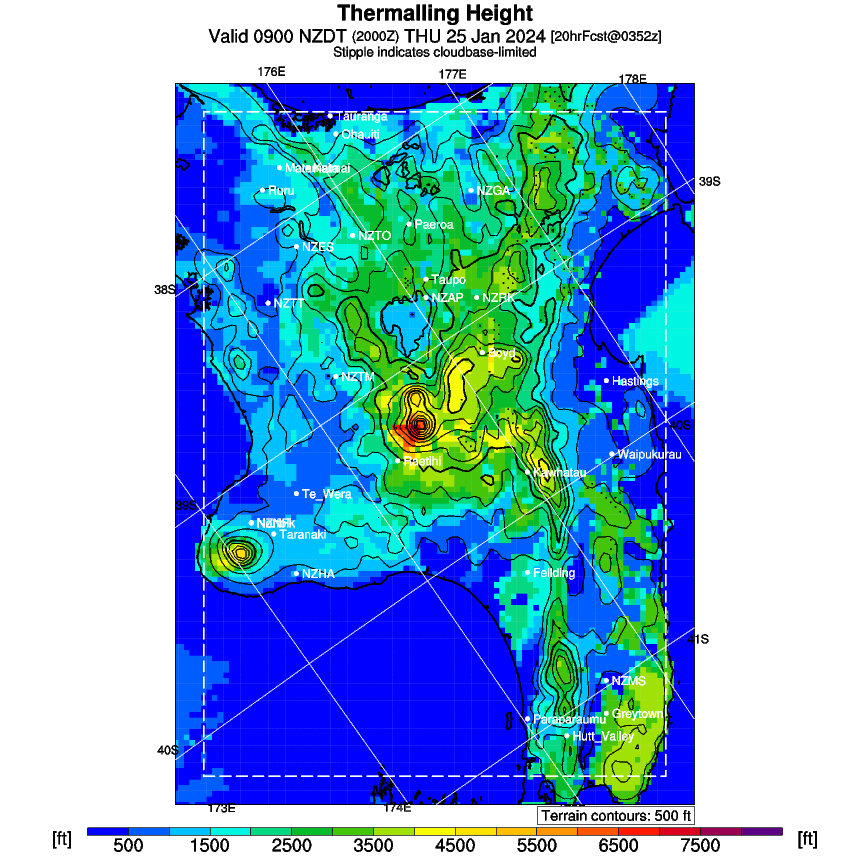 Thermaling Height Thursday 25th Of January 2024   Hglider.curr.0900lst.w2 